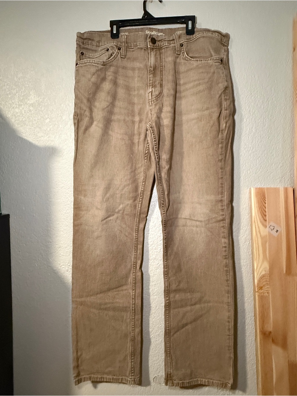 Goodfellow & Co Tan Straight-Leg Jeans